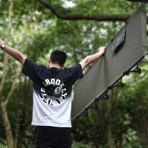 Cama de Camping de Aleación de Aluminio 190x65x16cm Plegable Portátil para Dormir al Aire Libre con Bolsillo de Almacenamiento Ligera 2.2kg Forma Rectangular - Product Image 3