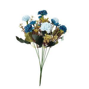 Bouquet de chrysanthèmes artificiels 35 cm, fleurs en soie, décoration de mariage, décoration de la maison, arrangement floral - Product Image 5