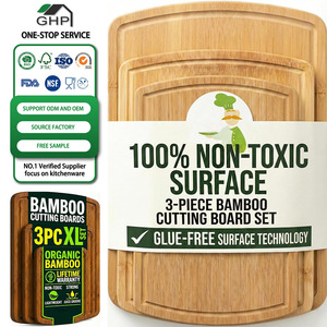 Juego <span class=keywords><strong>de</strong></span> 3 tablas <span class=keywords><strong>de</strong></span> cortar <span class=keywords><strong>de</strong></span> bambú <span class=keywords><strong>de</strong></span> lujo XL, superficie sin pegamento, extra grandes, gruesas y espaciosas, para cocina - Product Image 1