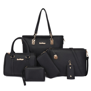 방수 숙녀 라운드 양동이 체인 매력 클래식 패션 로고 핸드백 세트 Pu 가죽 여성 Crossbody 가방 - Product Image 3