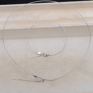 Pulsera de Plata S925, Collar Hecho a Mano, Cadena de Clavícula Femenina, Cadena de Hilo Ajustable, Anillo de Mano DIY, Adorno de Cuello, Moda con Cuentas - Product Image 1