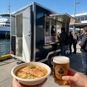 Food Truck Trailer con Bagno Completamente Attrezzato, Rimorchio per Catering Stradale, Furgone per Fast Food, Hamburger, Pollo Arrosto, BBQ in Vendita negli USA - Product Image 1