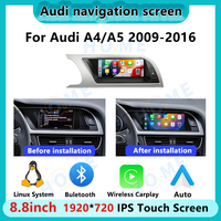 Carplay inalámbrico Multimedia para coche de 8,8 "para Audi A4L/A5/Q5 2009-2018 Sistema Inteligente Linux navegación GPS Android Auto