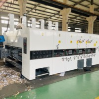 Máquina Automática de Alta Velocidad para Fabricación de Cajas de Cartón Corrugado ZH-FFG, Impresora Flexográfica en Línea, Ranuradora, Plegadora, Encoladora con Flejadora