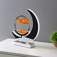 3d Quicksand Decor Picture Moving Sand Art Picture Dynamic Sand Picture Desktop Sand Art Moon Lamp for Home Decor Office