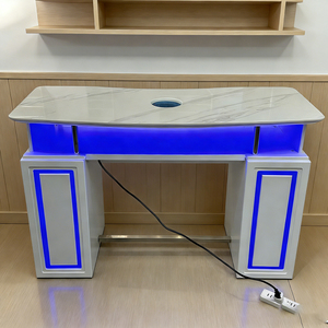 Venta Directa de Fábrica, Mesa de Manicura Económica <span class=keywords><strong>para</strong></span> Salón de Belleza con Superficie de Mármol Blanco y Aspirador de Polvo - Product Image 2