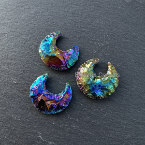 Cristales Rozrin: Ágata Hecha a Mano con Forma de Luna Creciente, Aura de Ángel, Gema de Feng Shui, Arte Tallado y Grabado Coleccionable para el Amor - Product Image 2