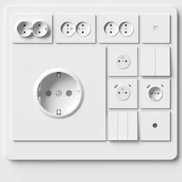Prises et interrupteurs muraux électriques LAPU Slim ignifuges, norme UE, 1/2/3/4 postes, 1/2 voies, 250V, blanc/noir/or/gris, design moderne