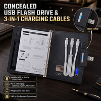 Fabricant de carnets numériques innovants, pas besoin de recharger le stylo, avec batterie externe de 8000 mAh, pour cadeau d'affaires, logo personnalisable