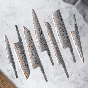 Bộ dao thô Grandsharp tự chế, lưỡi dao thép Damascus 55 lớp đồng, dành cho đầu bếp, không kèm cán - Product Image 3