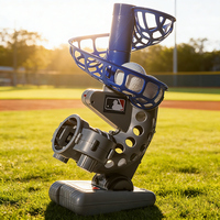 Máquina Lanzapelotas de Béisbol para Entrenamiento Individual, Ángulo y Velocidad Ajustables, Robot Lanzador de Softbol de Doble Potencia, Incluye 9 Pelotas