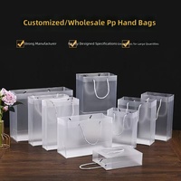 Sac cadeau transparent en PP pour festivals, sac promotionnel publicitaire, sac cadeau compagnon, sac mat, sac pour articles de toilette et cosmétiques