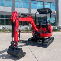 Pengiriman Gratis Excavator Mini Yovve Mesin Kubota Epa 2.5 Ton Crawler Micro Digger 1 Ton 2 Ton Excavator Kecil Pertanian untuk Dijual