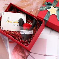 Boîte Cadeau Portable de Luxe Mate avec Ruban Décoratif, Étiquette Étoile et Logo Personnalisé - Emballage Rigide en Carton pour Boutiques, Expositions et Épiceries