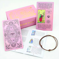 Vente en gros de cartes de tarot Feeron personnalisées, écologiques, brillantes, à coins arrondis, style européen, type normal, finition noir et or