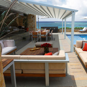 Coustem आधुनिक बड़े वापस लेने योग्य शामियाना छत मोटर चालित मंडम छत रोशनी का नेतृत्व किया - Product Image 6