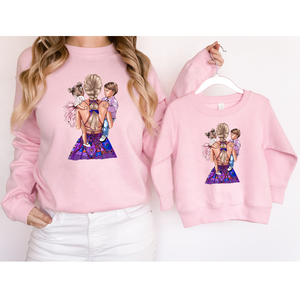 Autocollants thermocollants personnalisés lavables pour vêtements et t-shirts, motif mère-fille-fils, impression DTF, super maman et enfants - Product Image 5