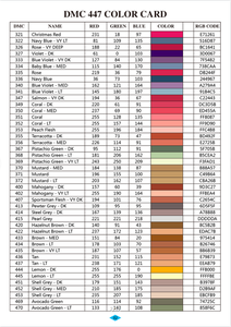 Tarjeta de Color de diamante DMC de gama completa gratuita 447, papel pintado a mano, identificación de Color de diamantes de imitación para pinturas cuadradas/de diamantes - Product Image 3