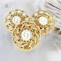 באיכות גבוהה יוקרה אישית זהב פרח צורת מעיל כפתורים עתיק שוק פרחוני מתכת כפתורי כפרי עבור חליפה
