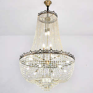 Zèle éclairage hôtel de luxe viila salon lustre en cristal lampes suspendues pour la décoration de mariage - Product Image 6