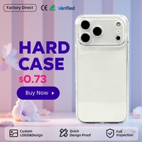 Coque de téléphone rigide transparente en PC, en stock, épaisseur 1,7 mm, ajustement parfait, découpes précises, pour iPhone 17 16 15 Pro Max