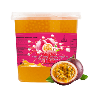 Boba di Tapioca al Frutto della Passione da 3kg di Taiwan, Vendita <span class=keywords><strong>Calda</strong></span>, Alginato di Sodio per Bubble Tea, Dessert e Dolci - Product Image 1