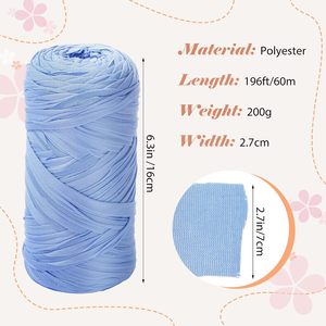 Big Roll Polyester Fiber Fancy Cotton Yarn for Shirts Handmade Woven Crochet Bag T-Shirt Yarn 400g Roll - Product Image 2