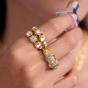 Vente flash - Bagues de fiançailles pour femmes en acier inoxydable avec logo personnalisé, tendance, étanches, délicates, en forme de cœur avec zircon - Product Image 5