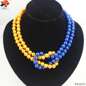 Collana di perle di imitazione di colore su misura con perline di diamanti Punk confraternita di confraternita di confraternita in lega di zinco Design <span class=keywords><strong>greco</strong></span> per Unisex - Product Image 4