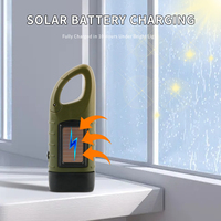 Lampe de poche LED portable pour camping en extérieur, dynamo solaire à manivelle, lumière d'urgence avec mini clip de fixation pour porte-clés, lampe de poche pour sac à dos