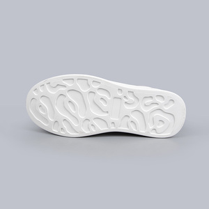 أحذية رياضية للرجال من الجلد الأبيض بكعب أسود ، أحذية كاجوال عصرية مريحة للمشي ، نمط حياة رياضي للبيع بالجملة - Product Image 5