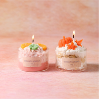 Bougie parfumée mignonne et kawaii en cire de soja, écologique, parfum fruité, mini-coupe dessert, pour le Nouvel An chinois