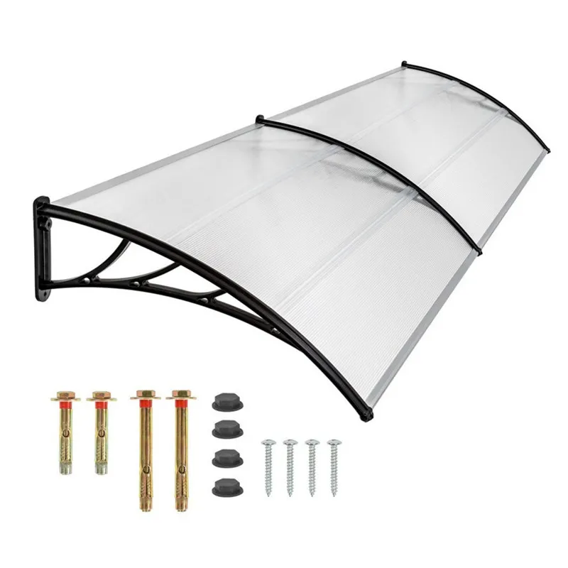 foldable protect uv and rain cover blue polycarbonate dome window awning