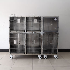 <span class=keywords><strong>Cages</strong></span> pour animaux de compagnie en acier inoxydable, cage d'exposition pliable, modulaire et robuste, chenils d'élevage de chiens - Product Image 6