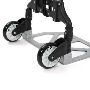 Hitree troli Supermarket bisu, troli belanja lipat Aluminium portabel untuk membawa bagasi - Product Image 4