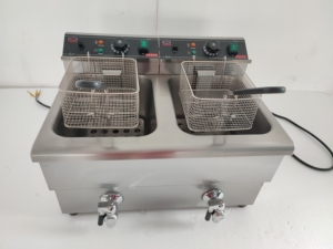 เครื่องทอดไฟฟ้าแบบตั้งโต๊ะ รุ่น DF-10L-2  2 ถัง 2 ตะกร้า - Product Image 2