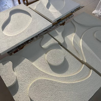 Seni Dinding Relief 3D Buatan Tangan Modern Lukisan Tekstur Abstrak Wabi Sabi Baru Dekorasi Ruang Tamu-Lukisan Ukiran Kayu