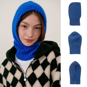 Venta caliente Pullover Warm Knitted <span class=keywords><strong>Trapstar</strong></span> Beanie Hat Sombreros cálidos de invierno para mujeres Sombreros de pasamontañas de color sólido - Product Image 1