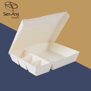 Boîtes d'aliments à emporter biodégradables kraft écologiques personnalisés emballage alimentaire boîte à lunch en papier kraft à plusieurs compartiments - Product Image 6