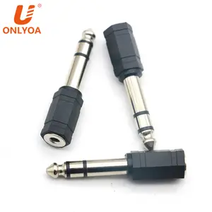 Mono 6.35mm Male To 3.5mm Female Stereo Plug Connector TRS Headphone Jack Audio Adapter