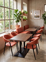 Meubles de restaurant rapide commerciaux bon marché, robustes et durables, idéaux pour les stands de crème glacée, ensemble de table et de chaises