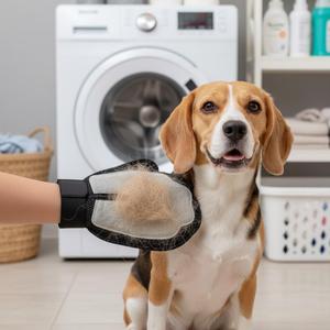 Guanto per toelettatura animali YOMMY 2 in 1 reversibile con spazzola in silicone per la rimozione dei peli di cani e gatti e per massaggiare - Product Image 5