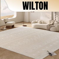 Modern Geometric Pattern Tufted Wilton Area Rugs & Sets Washable Non-Slip Matching Sets for Living Room Dining Room Bedroom
