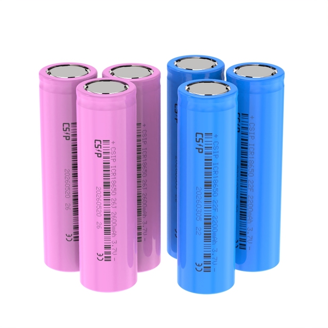 18650 2600mAh 3.7V Lithium Ion Battery 18650 26J Rechargeable Li-ion Cylindrical Battery Cell for Flashlight Power Bank E-Bike