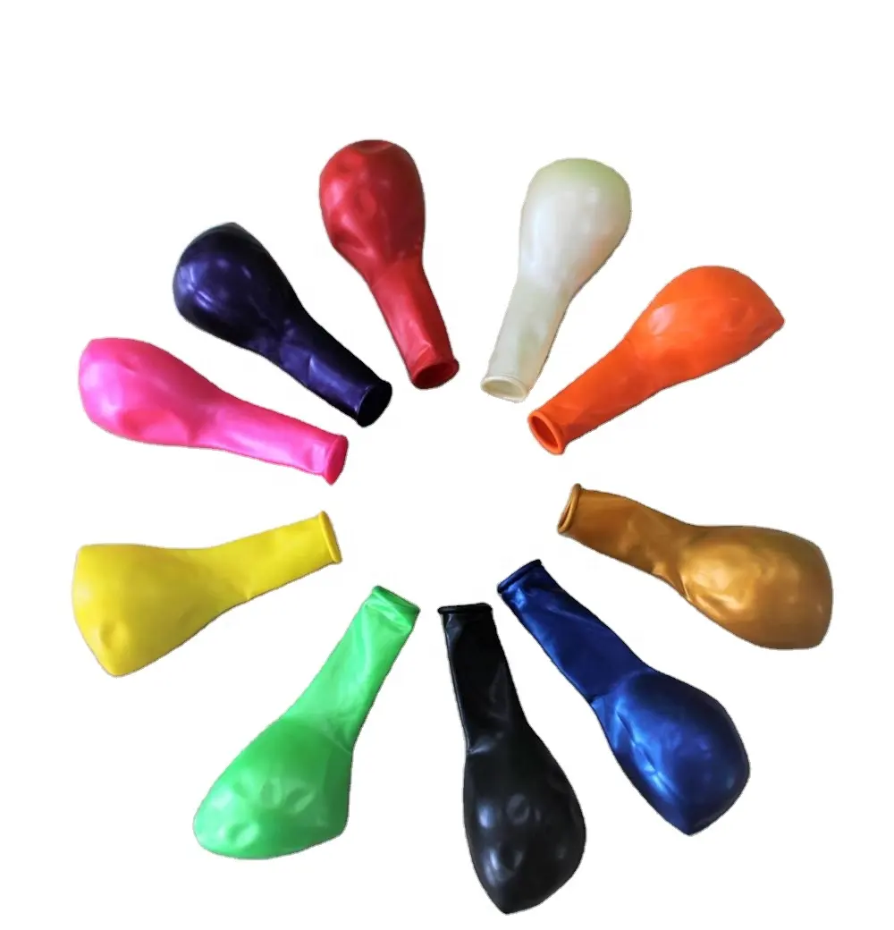 Balões de látex baratos/metálicos para decoração de festas, 9 polegadas, 1.5g
