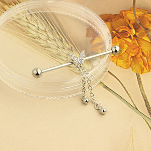 <span class=keywords><strong>Piercing</strong></span> all'ingrosso in acciaio inossidabile a forma di <span class=keywords><strong>farfalla</strong></span>, anelli per <span class=keywords><strong>ombelico</strong></span>, <span class=keywords><strong>piercing</strong></span> per capezzolo, barbell industriali, orecchini per cartilagine, <span class=keywords><strong>piercing</strong></span> per trago - Product Image 5