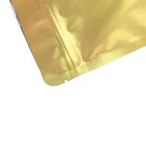 Multicolor Matte Finish Small Mini Flat Aluminum Foil Resealable Zipper Packaging Pouches Bags