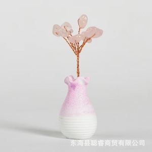 Mini bonsái de cristal, florero ornamental hecho a mano, estilo moderno y sencillo para sala de estar, dormitorio, oficina, decoración de escritorio - Product Image 1