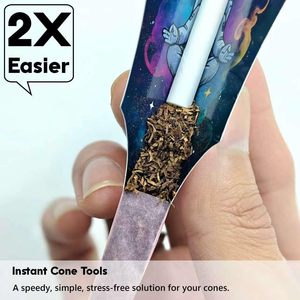 Zapwrap Cônes pré-roulés 100 pièces King Size Rose Naturel Écologique Végétalien Combustion lente Remplissage facile - Product Image 3