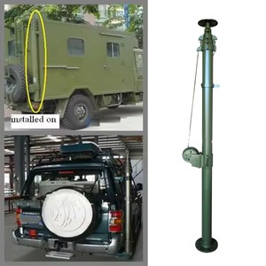 Achetez un mât télescopique manuel de 3m à 8m, petit mât télescopique portable avec treuil manuel, monté sur un véhicule ou sur le sol - Product Image 3